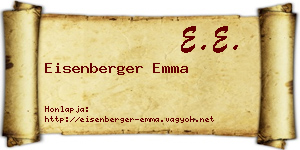Eisenberger Emma névjegykártya
